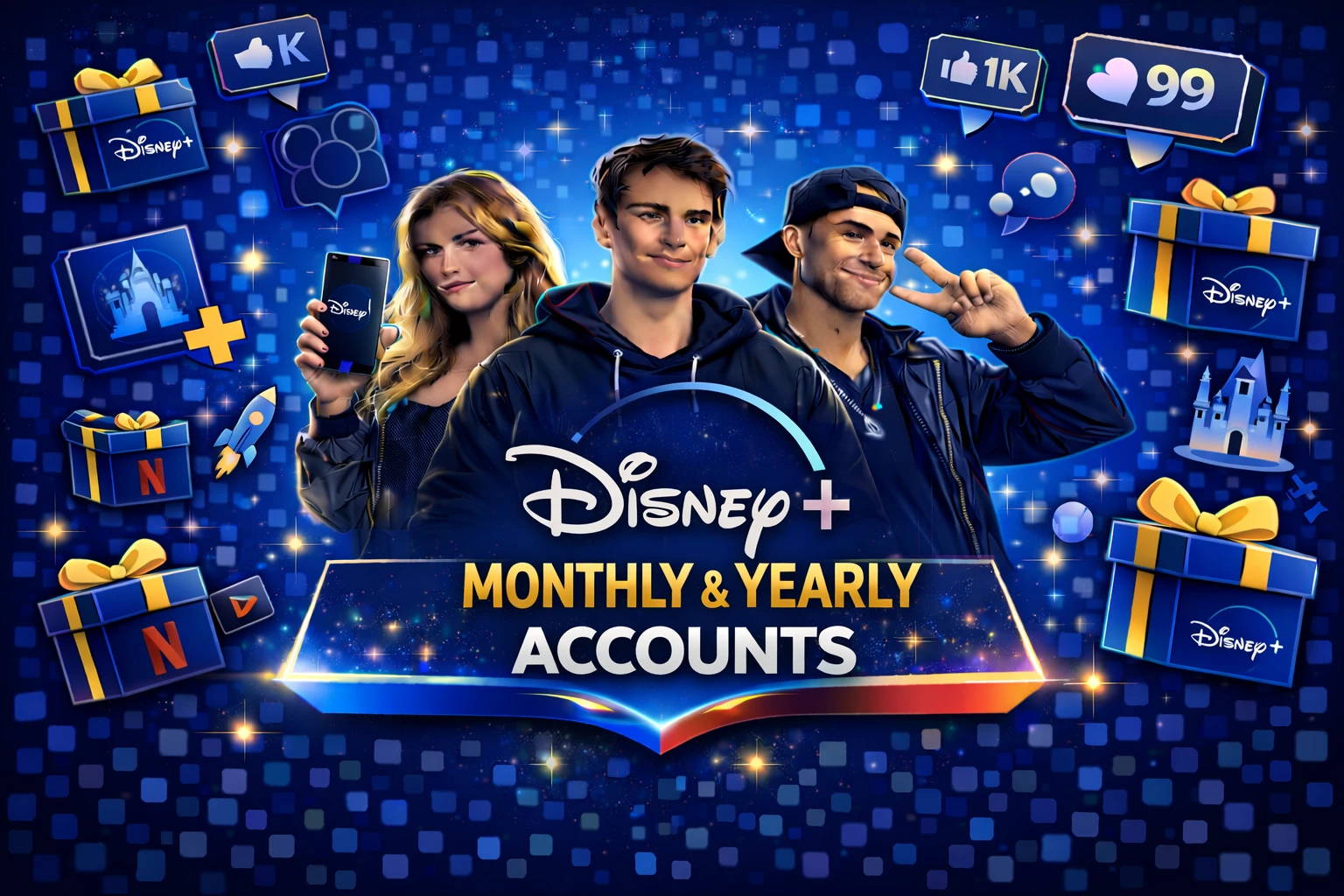 Disney + monthly & Yearly Subscription Accounts