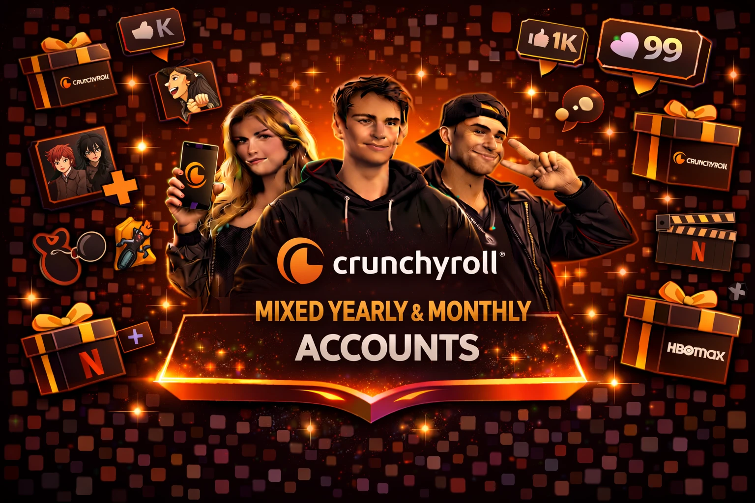 Crunchyroll Mixed Yearly And Monthly Subscriptions