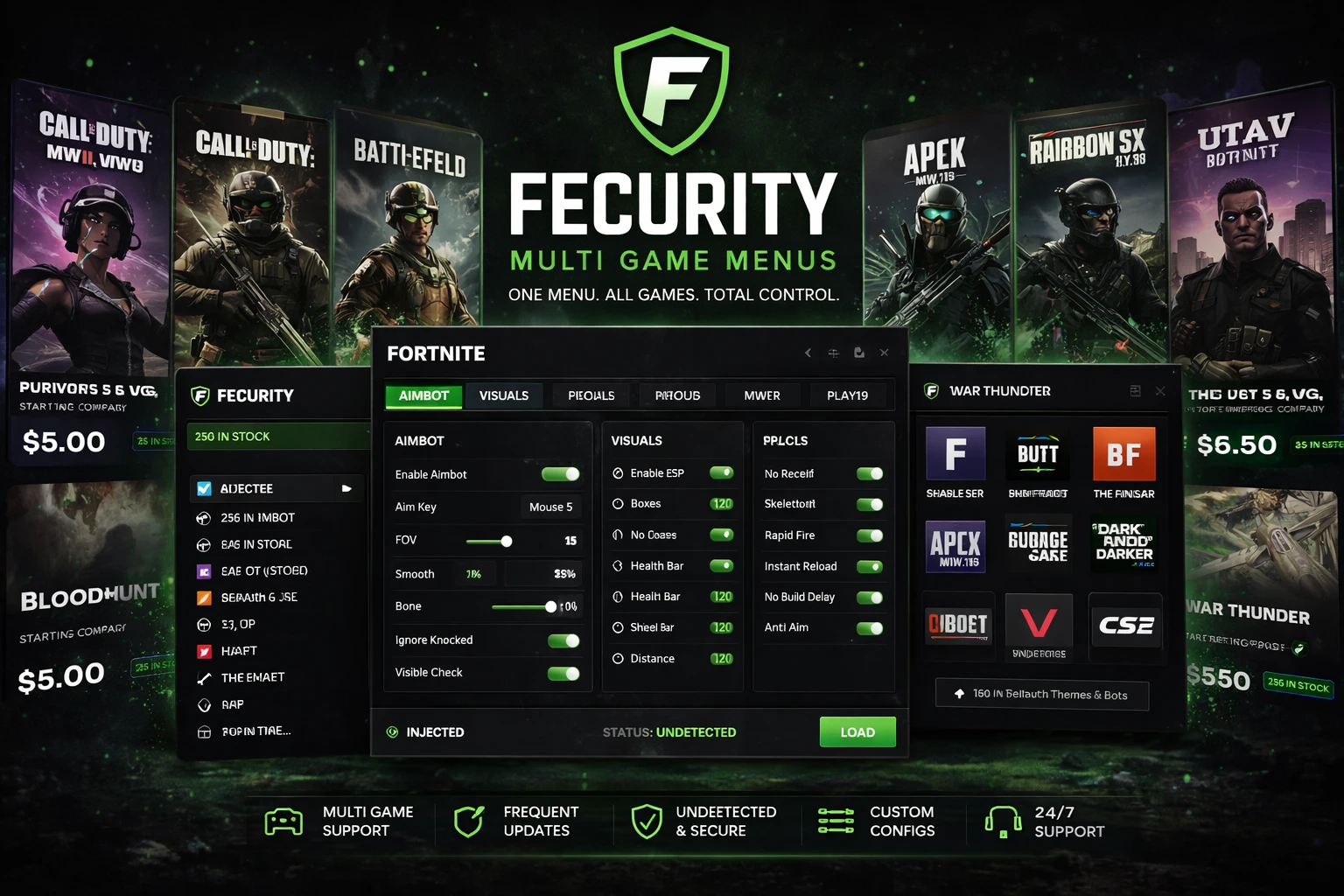 Fecurity Menus